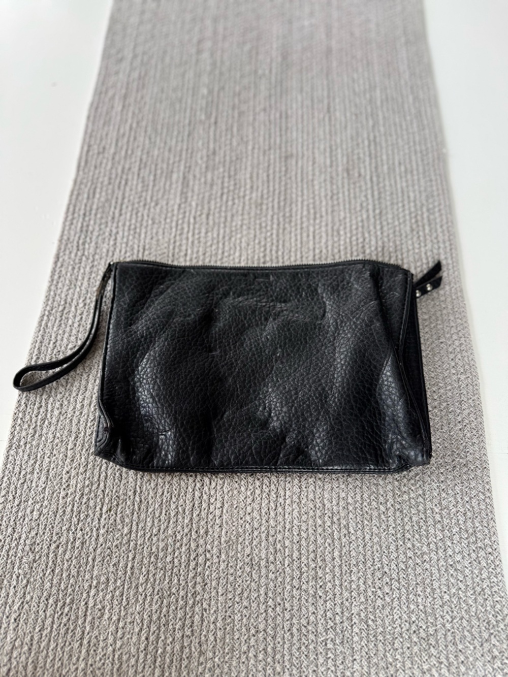 Vintage Y2K Mossimo Black Studded Faux Leather Large Clutch Purse - Picture 3 of 6